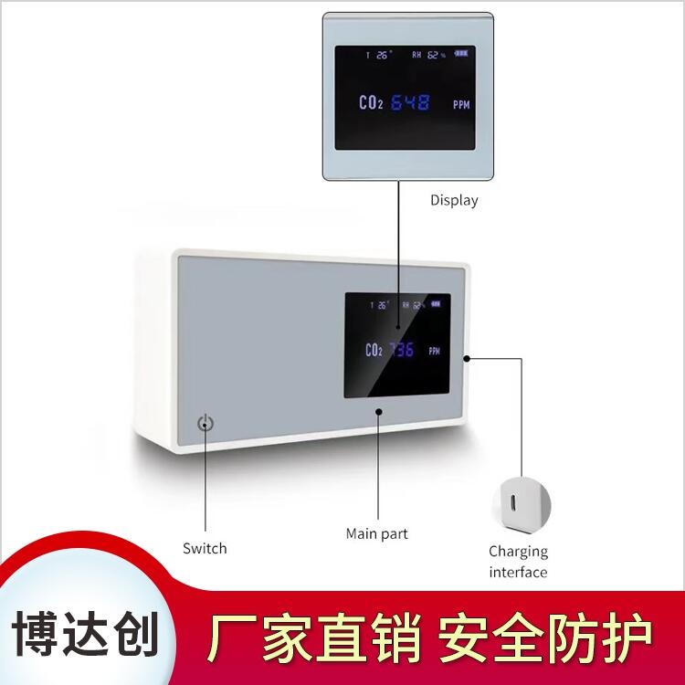 一體式二氧化碳檢測(cè)器，大屏顯示